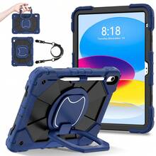 1pc 3-In-1 Anti-Drop Design, Adjustable Shoulder Strap, PC+Silicone Material, 360° Rotatable Handgrip Stand, Sturdy Protective Case Suitable Compatible With Ipad 11th (A16) 2025, 10th 2022, Galaxy Tab A11+ 2025/A9 Plus, Fashionable And Ideal For Gifts And Awards. - Multicolor - View 20