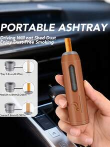 Portable Car Ashtray - Windproof Ash Collector, Leak-Proof Design, Keeps Car Interior Clean - A - View 4