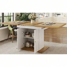 Eettafels - Wit + MDF + Metaal - Bekijken 7