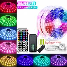 3ft-100ft Remote Control Color Adjustable LED Light Strip, Suitable For Room Decor, Bedroom, Home, TV Backlight, Living Room, Game Room, 6 DIY Modes, Adjustable Color & Brightness - Nhiều màu - Xem 14