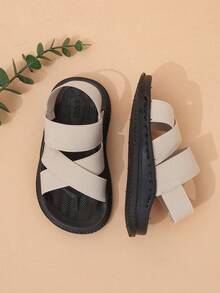 Dép xăng đan đế mềm mại, co giãn, thoải mái cho bé sơ sinh, dép bệt cho bé. - Màu be - Xem 4