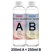 1:1 Epoxy Resin 240ml/500ml Transparent Epoxy Resin Kit, Self-Leveling, High Gloss, Non-Yellowing, Bubble-Free Casting Resin, Suitable For Crafts, Tabletops, DIY - Epoxy Resin - View 4