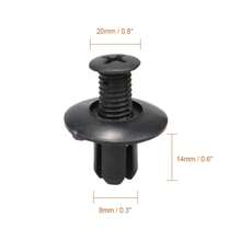 Remaches de plástico de 8mm, tornillos de sujeción, guardabarros de parachoques de coche, remaches negros, Clips de sujeción para BUEG - A - Ver 5