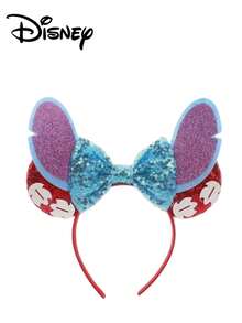 Disney 1件迪士尼系列服装头饰，角色扮演服装，卡通史迪奇和米奇耳朵发箍，节日派对独特设计发箍，女士发饰 - 彩色 - 查看 11