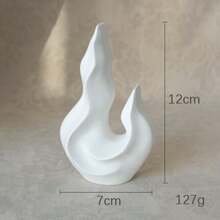 创意石膏火焰首饰展示架，中式吉祥云朵摄影道具，适用于客厅、卧室、婚礼、派对、圣诞节、万圣节、复活节、感恩节、斋月等场合，是生日、乔迁之喜的完美礼物，设计优雅 - 彩色 - 查看 8