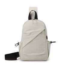 休闲胸包，情侣款，时尚单肩包，大容量，尼龙材质，黑色，白色，多层斜挎包 - 彩色 - 查看 14