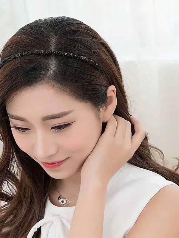 1pc Versatile Shiny Pearl Headband, Suitable For Daily Wear In Spring And Summer