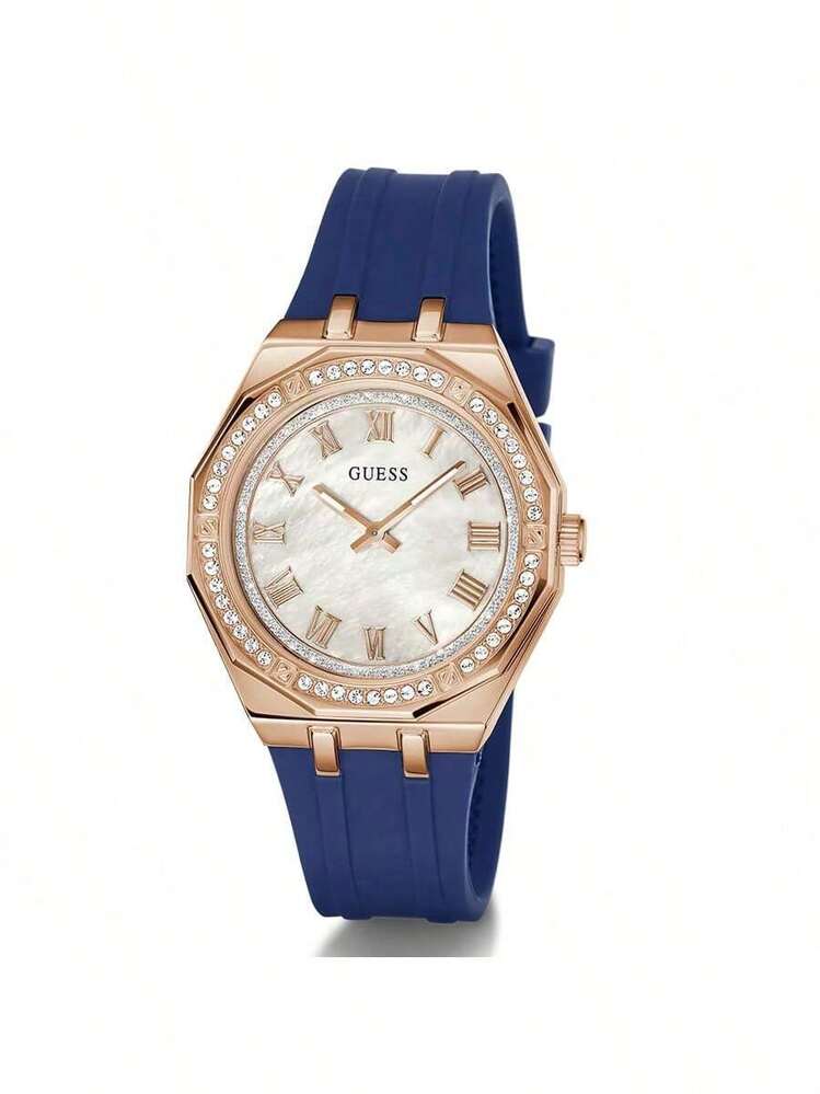 Guess Ladies' Quartz Watch, Quartz Movement, Stainless Steel Case, Silicone Strap. The Pointer Watch Is Water-Resistant To 50 Meters And Suitable For Daily And Sports Occasions GW0872L1 GW0872L3 - White - View 8