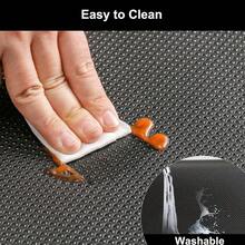 1/4/8pcs Washable Waterproof Non-Slip Refrigerator Mats, Suitable For Fridge Shelves, Freezer Glass Shelves, Cabinet Drawers - Black - View 4