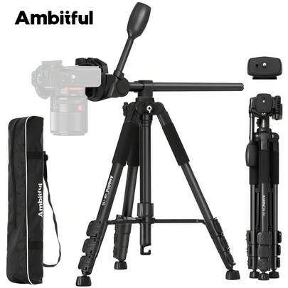  Ambitful GM-150 158cm Professional Photography Equipment Universal Portable Phone Camera Tripod