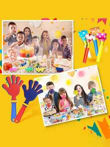 18pcs Party Clappers - 11 Inch Clapper Sticks, 2.76 Inch Party Horns, Reusable Gifts Suitable For Baby Shower, Sports Cheering, Birthday Rewards, Family Gatherings, School Events And Company Activities - Multicolor - View 9