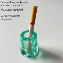 2 Pieces Cigarette Extinguisher, Heat-Resistant Fire Plug | Ashtray Smoke Extinguishing Column | Multi-Functional Pen Holder & Toothbrush Stand | Classic Style, Acrylic Material, Circular Shape, No Electricity Required - Extinguisher - View 6