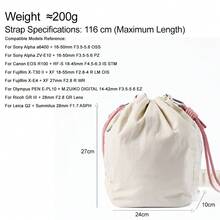 Llano S8 CloudLite Drawstring Camera Bag Universal Drawstring Bag For Mirrorless CCD Holds 1 Camera + 1 Lens Travel Protection Case For X-T30 For R50 For Pocket 3 Cameras - View 8