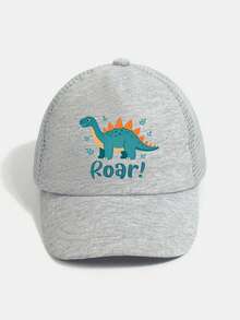 1顶幼儿男童（1-7岁）恐龙图案棒球帽，网眼后幅，热带冲浪图案网眼帽，儿童沙滩公园日常防晒帽，夏季 - 1PC - 查看 16