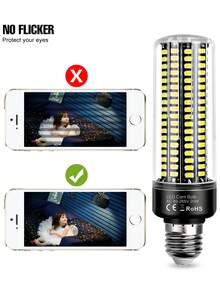 CanLing 20W LED玉米燈泡 E27/E26 嵌入式天花板燈 E14 AC85-265V 5W/7W/9W/12W/15W 適用於居家客廳廚房浴室臥室書房辦公室走廊儲藏室倉庫車庫地下室室內吊燈照明 110V/220V 無閃爍護眼 B22 - (AC85-265V)-LED Corn Light Bulb - 查看 3