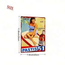 CIF BUY Vintage Pastis 51 Advertising Tin Sign Retro 8x12 Inch Metal Wall Art Vintage Bar Decor 2D Flat Hanging Poster For Cafe Home - 彩色 - 查看 5