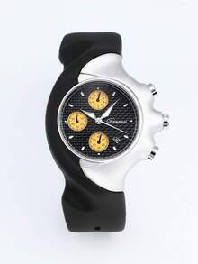 1件男士Y2K复古多功能防水夜光石英腕表， - 銀色 - 查看 5