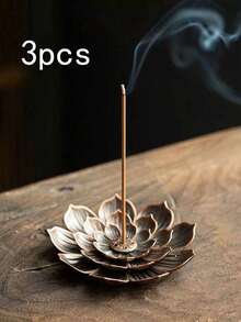 1/2 pieza Accesorio de quemador de incienso de loto poroso, soporte de inserto de incienso zen, bandeja de quemador de incienso de sándalo - Moda en línea - Múltiples aromas - Ver 16