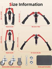 ABAHUB 1PC 可调节手臂和胸部训练器 - 22-440磅阻力家用胸部扩张器，用于肌肉训练 - 专业健身器材，5级阻力调节（男女通用/全身锻炼） - 彩色 - 查看 13