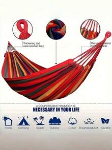 Outdoor Hammock, Garden Camping Hammock With Portable Storage Bag For Patio, Backyard, Camping - Hammock - View 4