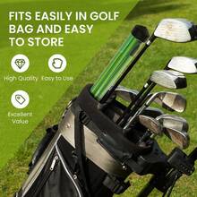 FINGER TEN 高尔夫球瞄准杆 3 支装 可折叠高尔夫练习杆，用于瞄准、推杆、全挥杆训练、姿势矫正，配有透明管状收纳盒，高尔夫训练器材 - 綠色 - 查看 4