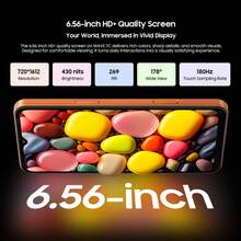 Blackview WAVE 7C 无锁智能手机，Android 16 系统，5000mAh 电池，13MP+32MP 侧边快捷键，八核处理器（4+8 核可扩展），GB+64GB/128GB/1TB SD 卡存储，6.56 英寸高清+显示屏，双卡双待 4G，不含充电器 - 黑色 - 查看 7