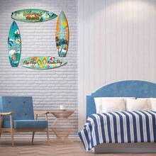1/4件装沙滩冲浪板装饰品 夏威夷木质沙滩墙饰 提基热带酒吧装饰 冲浪板墙挂标牌 家居礼物 阿罗哈生日派对 夏季 - 多色 - 查看 6
