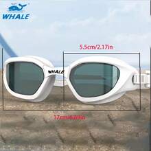 1 cặp kính bơi người lớn thiết kế hình cá voi, chống nước, chống sương mù, trong suốt, kính bơi silicon có thể điều chỉnh, unisex, phụ kiện cần thiết cho bãi biển, phụ kiện hồ bơi. - Nhiều màu - Xem 13