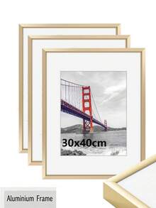 3pcs 30x40cm Poster Frames Aluminum Black Gold Picture Photo Frame, For Photo Gallery Simple With HD Plexiglass Mat, Horizontal Or Vertical Wall Mounting, For Wall Art Mounting Print Home Decor Living Room Decoration,Room Deocr, Wedding, Wall Decor,Graduation Party Supplies 2026 - B - View 1