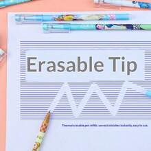 12pcs/Box Kpop Demon Hunters Cartoon Erasable Gel Pens Set, Thermal Erasable Pens For Students, Back To School Gift, New Semester Stationery Supplies - Multicolor - View 2