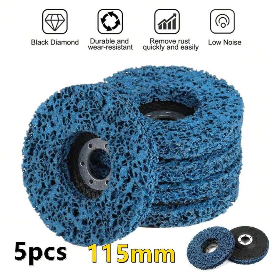 5pcs 115mm Poly Strip Wheel Discs Paint Rust Remove Abrasive Angle Grinder - B - View 1