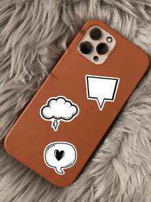 50pcs Black&White Bubble Album Stickers, Suitable For Envelopes, Gift Boxes, Insulated Cups, Waterproof Stickers - Multicolor - View 8