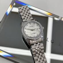 1 chiếc đồng hồ nữ cao cấp NASIR chống nước, có lịch, thích hợp đeo hàng ngày và trong các dịp lễ. - trắng - Xem 3