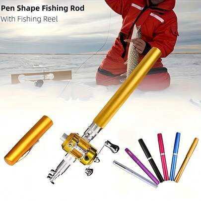 Mini Pocket Fishing Rod - Portable Outdoor Survival Emergency Tool, Foldable Telescopic Lightweight Quick Fishing Rod With Reel Seat, Mini Pencil-Shaped Portable Fishing Rod Suitable For Ice Fishing, Camping, Traveling, Rivers, Lakes, Reservoirs And Various Fishing Scenarios - Compact Design, Smooth Casting Rod, Pocket-Sized Rod, Telescopic Fishing Rod, Micro Fishing Rod, Essential For Fishing Enthusiasts, Compact Fishing Rod | Fishing Rod, Fishing Gear, Fishing Accessories, Fishing Pole