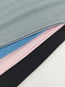 4pcs/Set Cheap Summer Women Camisole Slips, Sexy Seamless Camisole Tops, Sleeveless Fitted Undershirts For Layering - Multicolor - View 5