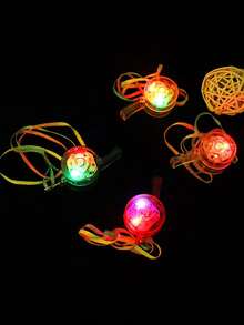 8pcs Luminous Whistle, Glow Party Favors, Neon Whistle Wholesale For Party Supplies, Theme Party Gifts, LED Whistle With Lanyard, Flashing Glow Whistle In The Dark, Suitable As Adult Birthday Party Gifts, For Adult Use Only - Multicolor - View 7