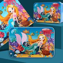Conjunto de Quebra-Cabeças Infantil - Quebra-Cabeças com Tema de Desenhos Animados (Dinossauro, Sereia, Caminhão de Bombeiros, Espaço, Conto de Fadas, Barco), Brinquedos Educativos Adequados para Crianças Pequenas e Pré-Escolares, Promovem o Desenvolvimento Cognitivo e a Interação Pais-Filhos, Presente Ideal para Meninos e Meninas - Multicolorido - Visão 11