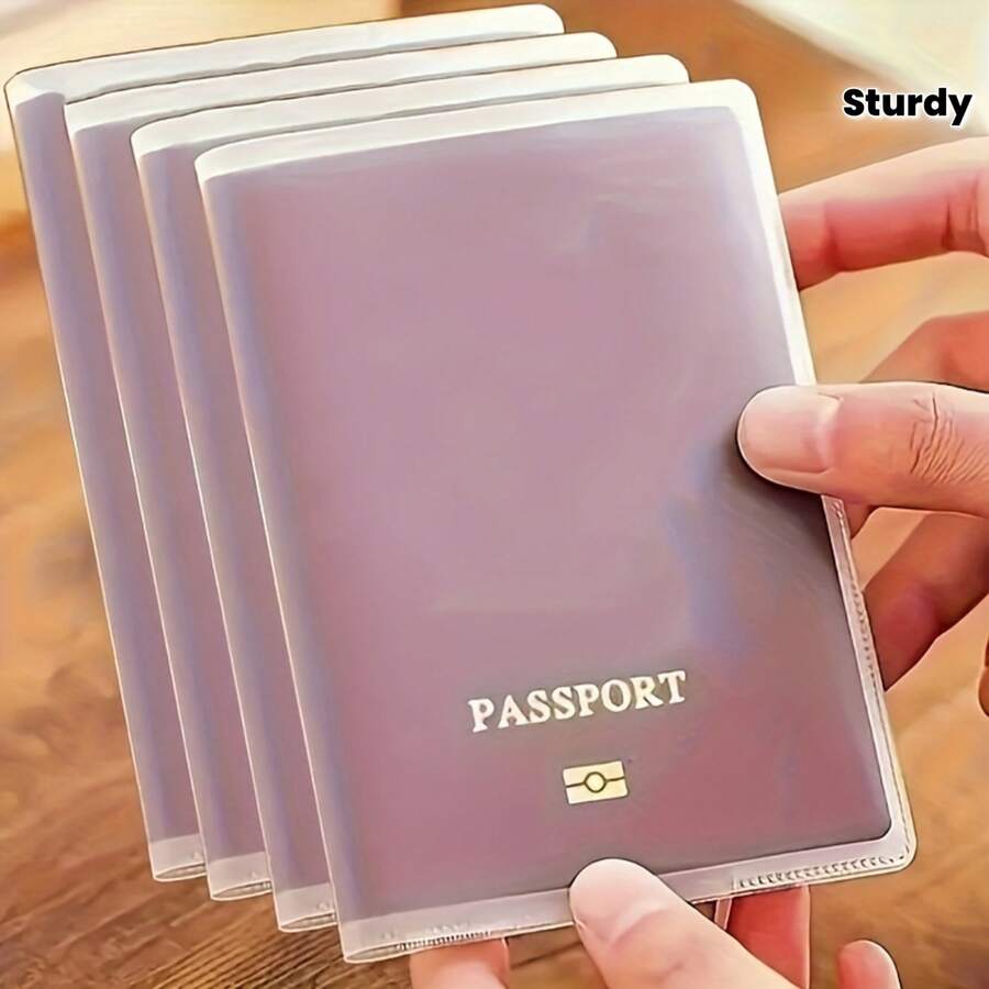 Set Of 4 Sturdy Passport Holders With Multiple Card Compartments Scratch And Water Resistant - Design - 4件 - 查看 1