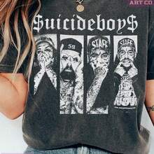 Comfort C Olors S Uicideboys Vintage Unisex T-Shirt, S Uicideboys Shirt, Hip Hop Duo Shirt, Music Duo S - Black - View 1