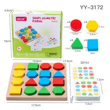 Bộ đồ chơi ghép hình và nhận biết màu sắc bằng gỗ cho trẻ em từ 2-4 tuổi, phù hợp cho bé trai và bé gái, giúp nhận biết màu sắc và hình dạng thông qua trò chơi tương tác. Bộ sản phẩm gồm 30 thẻ trò chơi, là món quà sinh nhật/ngày thiếu nhi tuyệt vời. - Nhiều màu - Xem 3