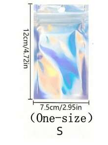 Bộ 30/10/1 túi OPP tự dán, túi zip hologram, bao bì tái sử dụng, túi đựng trang sức bán lẻ, túi quà tặng, quà Giáng sinh - Nhiều màu - Xem 12