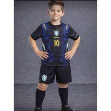 CHILDREN'S SET BRAZIL MODEL BLUE AND BLACK 2026 - 藍黑 08 - 查看 4