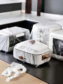 10/50/100 piezas Cubiertas desechables para polvo de electrodomésticos de cocina | Diseño universal | ¡Mantiene los electrodomésticos con apariencia fresca! Cubiertas desechables y universales para polvo de electrodomésticos pequeños | Cubiertas de polvo elásticas gruesas | Solución todo en uno para pequeños utensilios de cocina | ¡Adiós al polvo! - Multicolor - Ver 3