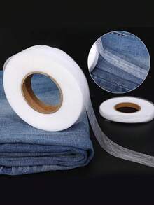 1 Roll Non-Woven Fusible Tape, Adhesive, DIY Double-Sided Tape, Non-Woven Lining, Pants Waist Tape Self-Adhesive Hem Shortening Tape, Denim Clothing Sewing Accessories, Non-Woven Interlining - Double-sided Adhesive Backing - View 7