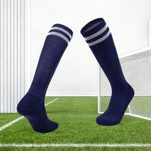 1 Pair Breathable Football/Soccer Socks, Suitable For Men, Women And Teenagers, Ideal For Beginner Running, Training, American Football, Field Hockey And Other Sports, Providing Ventilation, Odor-Resistant And Moisture-Wicking Features - White - View 13