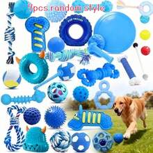 7pcs Blue Series Pet Toy Set, Chew Toys, Bite-Resistant, Blue Is Dogs' Favorite Color, Suitable For Small Dogs, Chewing Toys - Blue - View 5