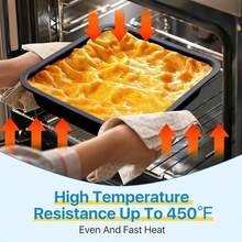 1pc 8-Inch Non-Stick Square Cake Pan, Suitable For Cakes, Brownies, Lasagna Etc. Evenly Heated Carbon Steel Bakeware, Easy To Clean - Multicolor - View 4
