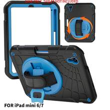 Military Industry Anti-Fall 1pc, Mini 6 Case, Mini 7 Case (With 360-Degree Rotating Wrist Strap/Stand), Air 5th/4th Gen 10.9 Case Tablet Cover, (A16) 11th Gen/10th Gen - Red + Blue - Black + Sky Blue - View 11