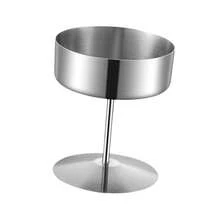 1pc Ins Style Stainless Steel Ice Cream Cup, Pudding Cup, High Stem Dessert Cup, Cold Drink & Juice Cup - Multicolor - View 7