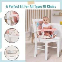 Dream On Me Munch N Go Booster Seat for Babies 6\u201336 Months, 3-in-1 Feeding, Floor &amp; Table Seat, Adjustable 4 Heights, Lightweight Portable Design, 3-Point Safety Harness, Easy to Fold &amp; Carry- Pink - ColorB - Ver 5